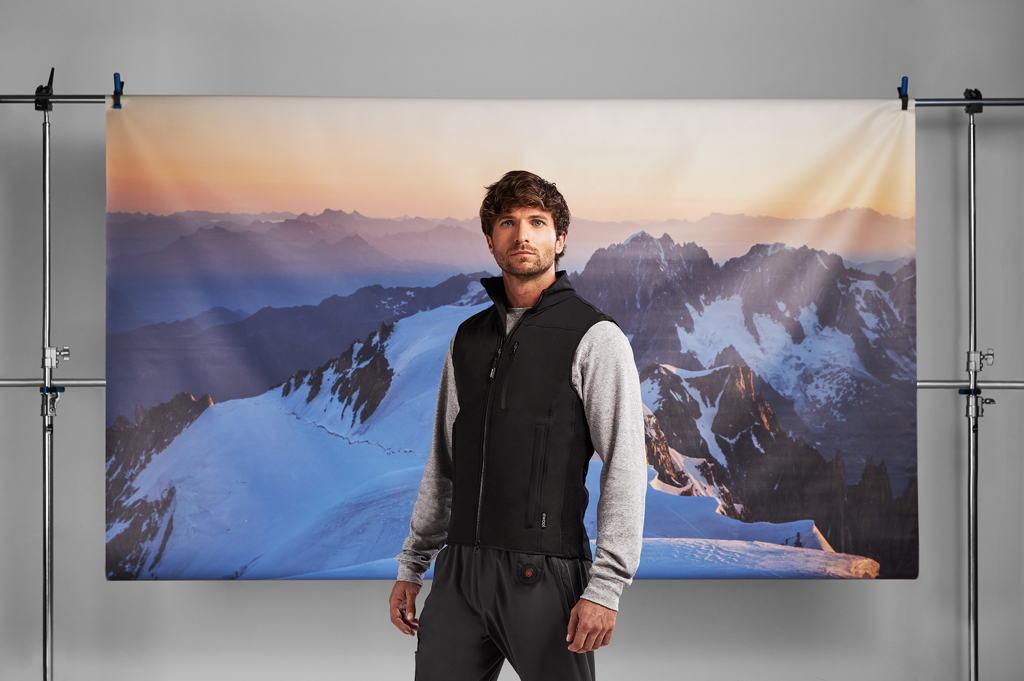 Veste chauffante PRO + d’EWOOL, version pour hommes. Crédit photo : EWOOL.